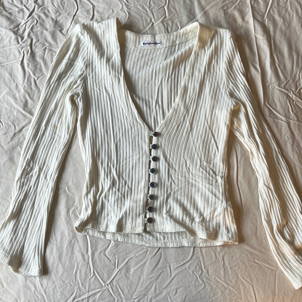 Reformation Gellar Knit Top